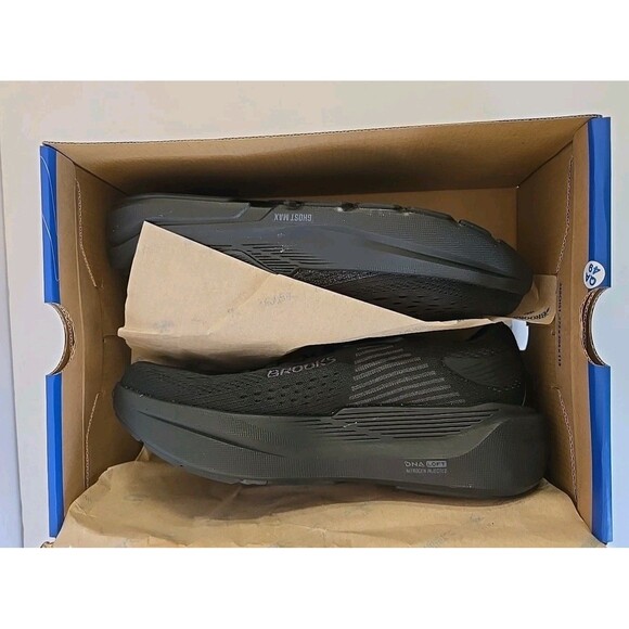 Women's Size 6.5 Brooks Ghost Max 3 Running Shoes New In Box Black/Black/Ebony - Picture 3 of 10